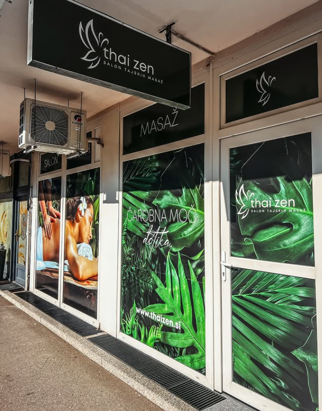 Thai Zen salon storefront in Ljubljana
